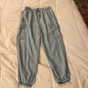 Lightweight Denim-Look Pants